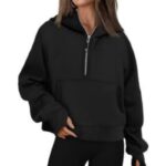 Women’s Loose Pullover Hoodie – Long Sleeve Sweatshirt