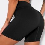 Seamless Ribbed Yoga Shorts - High Waist Butt-Lift